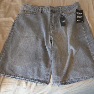 Boohoo Classic Gray Jean Shorts